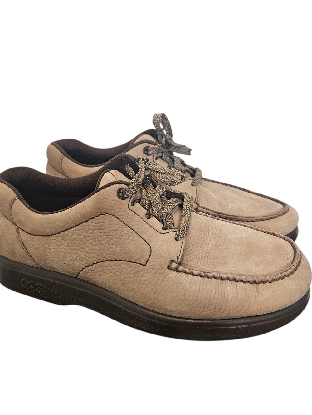 SAS BOUT TIME COMFY LACE UP LOAFER ARCH SUPPORT MEN'S SIZE 10M.